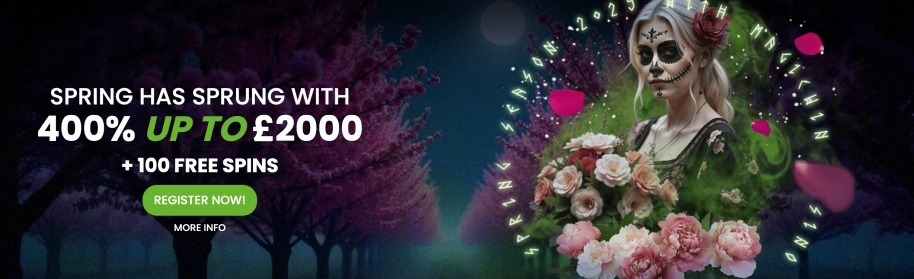 Magic Win: 400% bonus up to £2000 and 100 freespins on registration